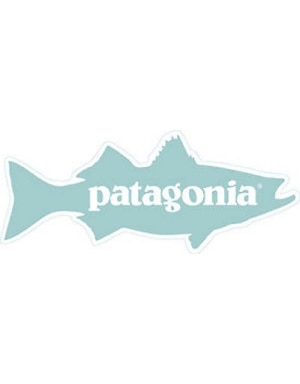 Patagonia Striper Sticker in Light Grey